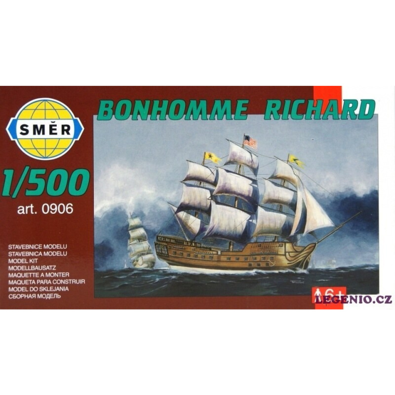 Směr Model loď Bonhomme Richard stavebnice lodě 1:500