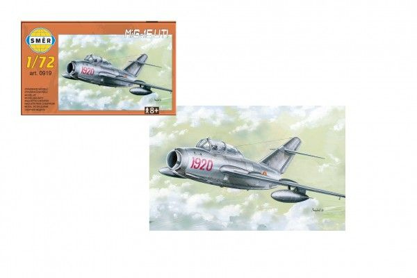 Směr Model MiG-15 UTI 15 x 14 cm v krabici 25x14x5 cm 1:72