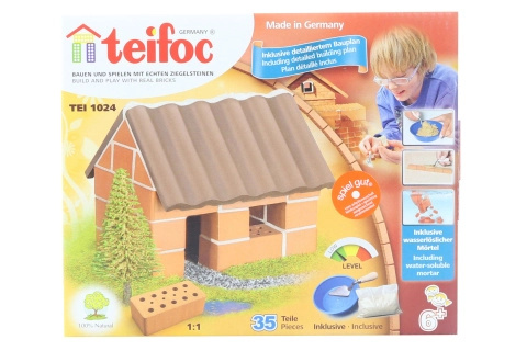 Stavebnice Teifoc Malý domek 35ks v krabici 18x15x8cm