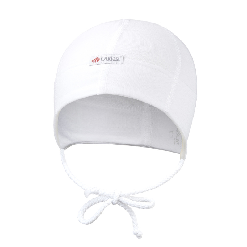 Little Angel Čepice smyk zavazovací plochý šev Outlast® - bílá Velikost čepic: 2 | 39-41 cm