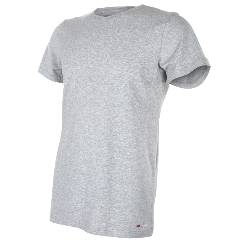 BARIDI wear Tričko pánské KR tenké výstřih U Outlast® - šedý melír Velikost oblečení: XXL