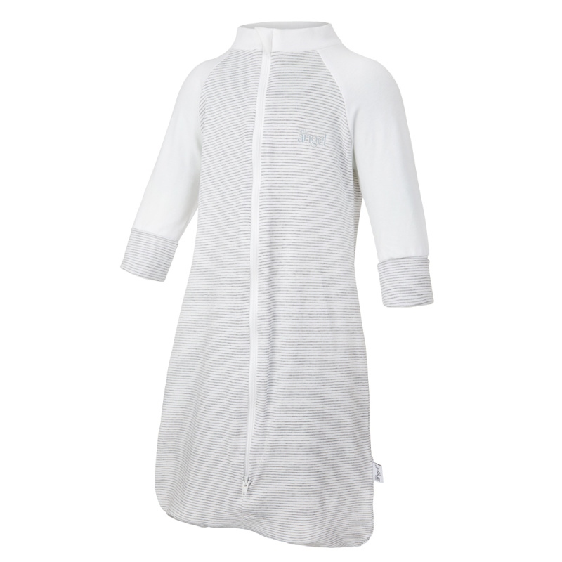 Little Angel Overal spací pytel Outlast® - pruh bílošedý melír/bílá Velikost oblečení: 50