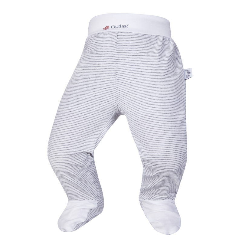 Little Angel Polodupačky tenké Outlast® - pruh bílošedý melír/bílá Velikost oblečení: 74