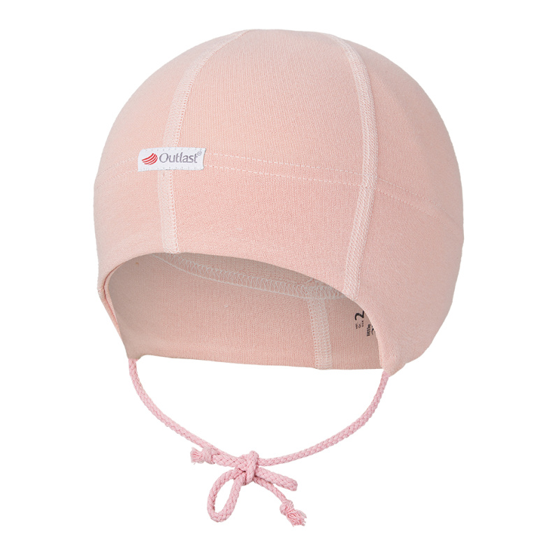 Little Angel Čepice smyk zavazovací plochý šev Outlast® - pudrová Velikost čepic: 2 | 39-41 cm