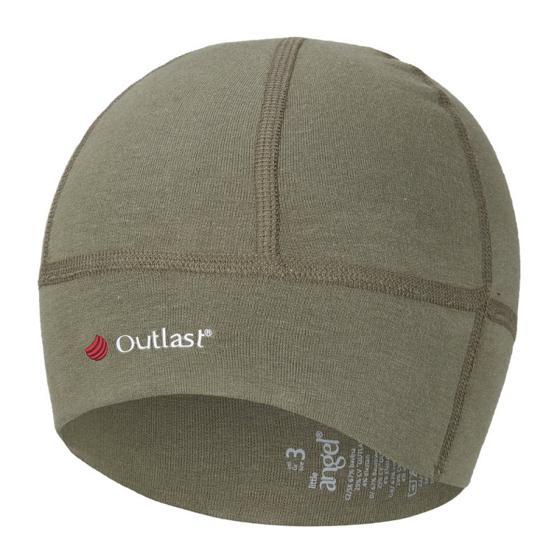 Little Angel Čepice smyk BABY Outlast® - khaki army Velikost čepic: 4 | 45-48 cm
