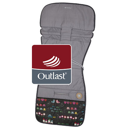 Little Angel podložka do kočárku 5ti-bod  Outlast sv. šedá