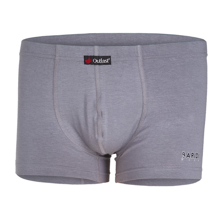 BARIDI wear Boxerky pánské tenké plochý šev Outlast® - stř.šedá Velikost oblečení: S