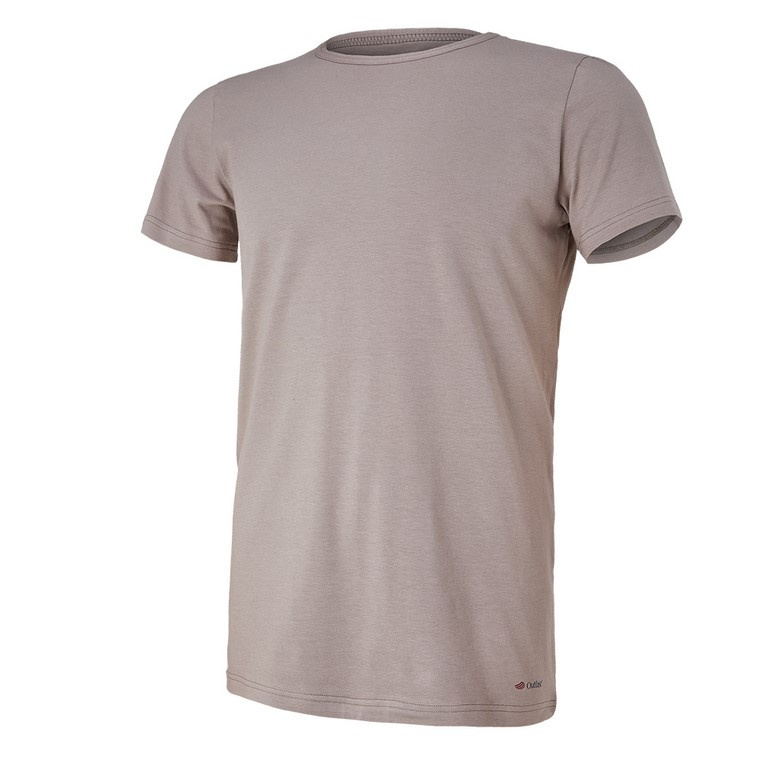 BARIDI wear Tričko pánské KR tenké výstřih U Outlast® - béžovohnědá Velikost oblečení: XXL