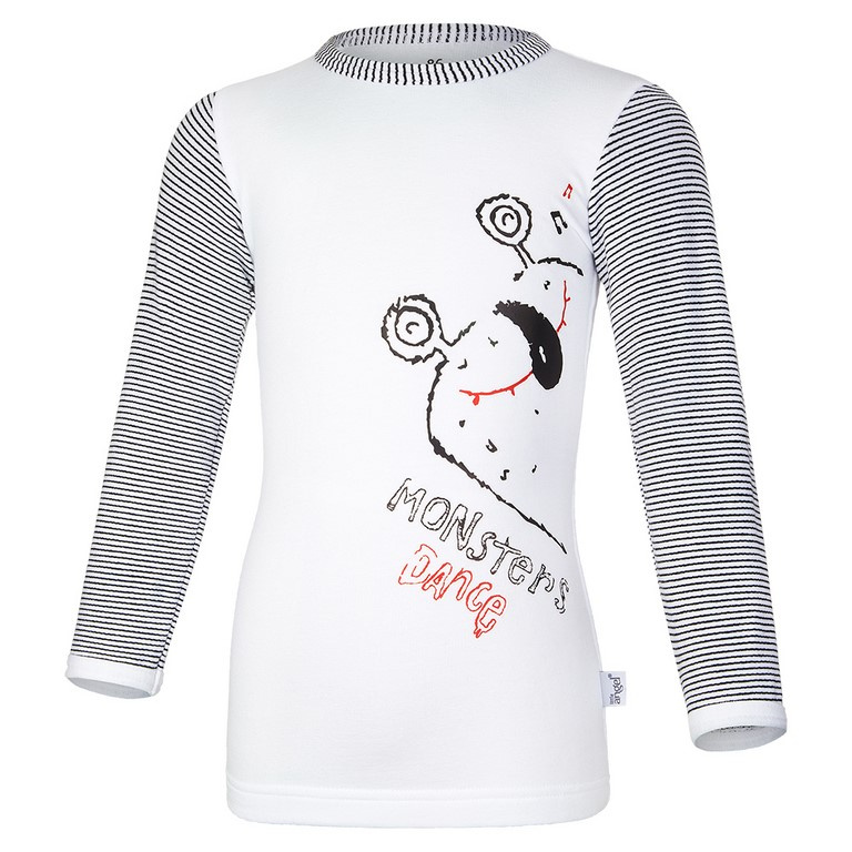 Little Angel Tričko smyk MONSTERS DR Outlast® - bílá/pruh bíločerný Velikost oblečení: 86