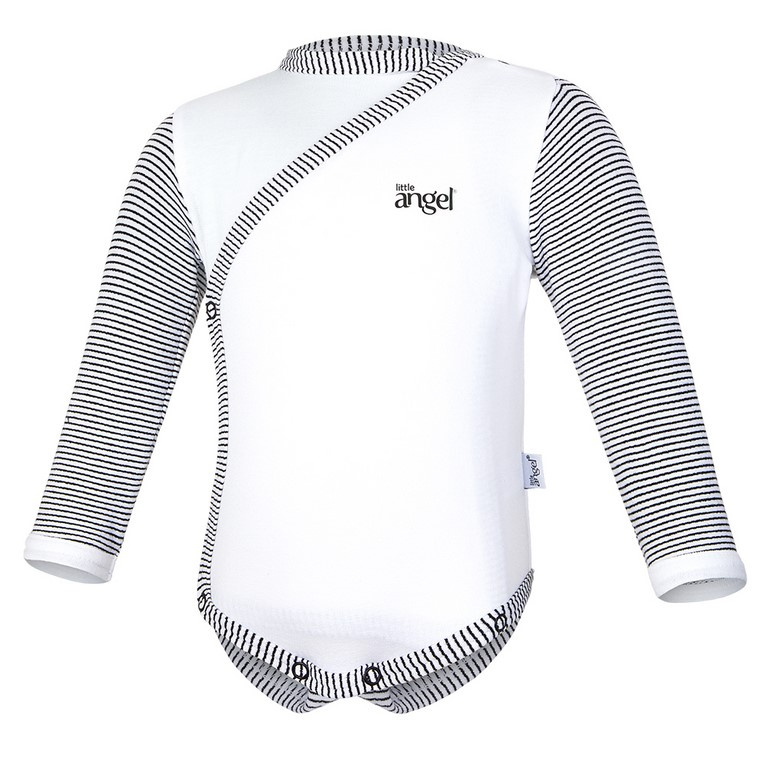Little Angel Body smyk zavinovací DR Outlast® - bílá/pruh bíločerný Velikost oblečení: 62