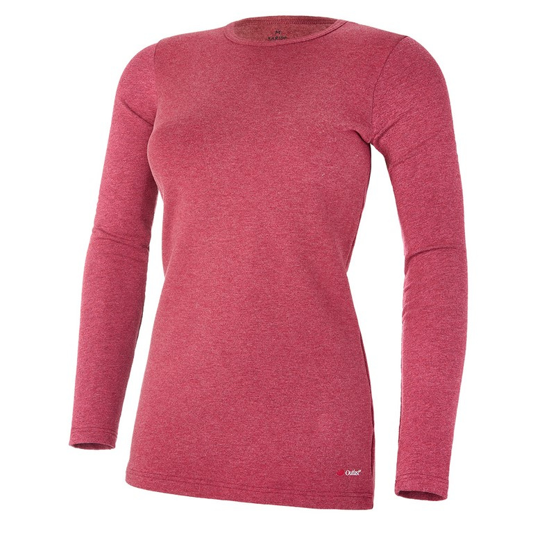 BARIDI wear Tričko dámské DR smyk Outlast® - bordó melír Velikost oblečení: L