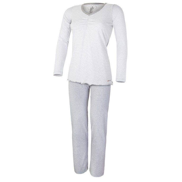 BARIDI wear Souprava dámská DR Outlast® - pruh bílošedý melír/šedý melír Velikost oblečení: S