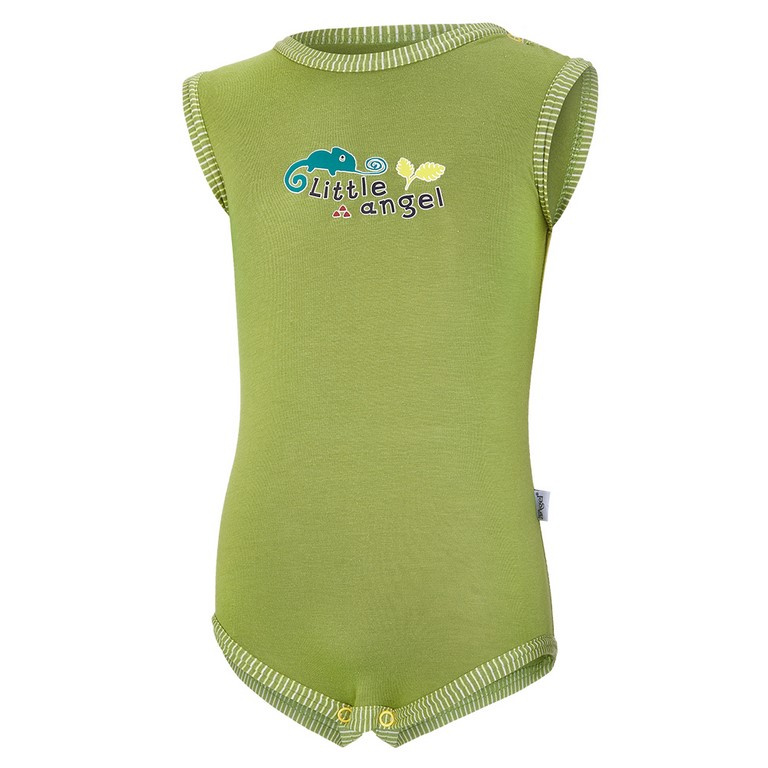 Little Angel Body tílko tenké obrázek Outlast® - zelená matcha Velikost oblečení: 62