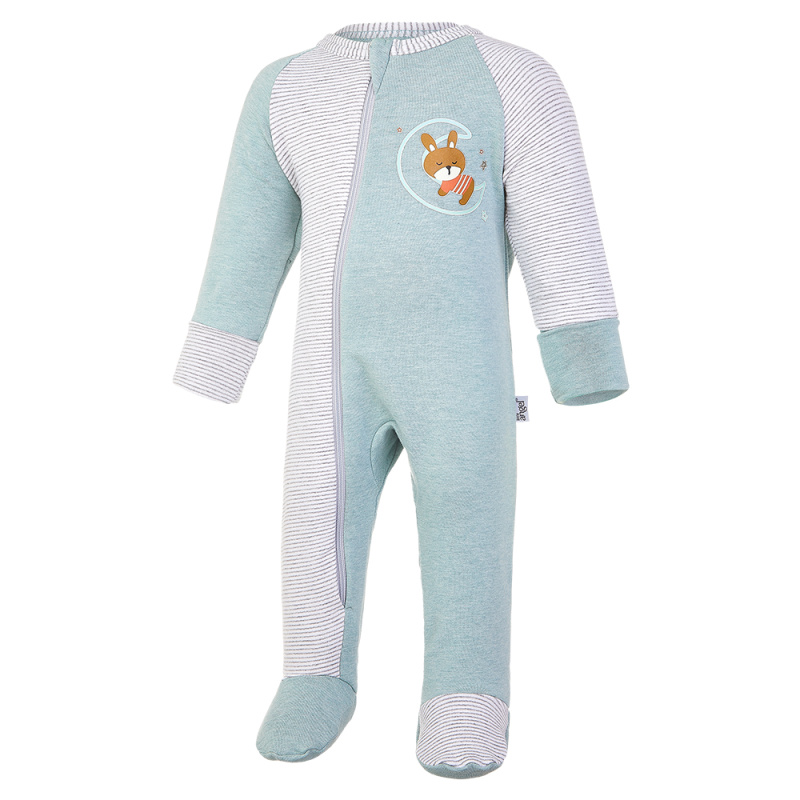 Little Angel Overal smyk DR Outlast® - lišejník melír/pruh bílošedý melír Velikost oblečení: 62