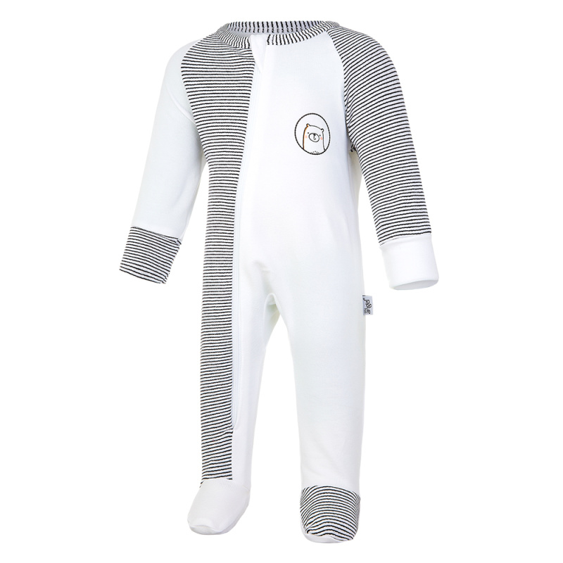 Little Angel Overal smyk DR Outlast® - bílá/pruh bíločerný Velikost oblečení: 68