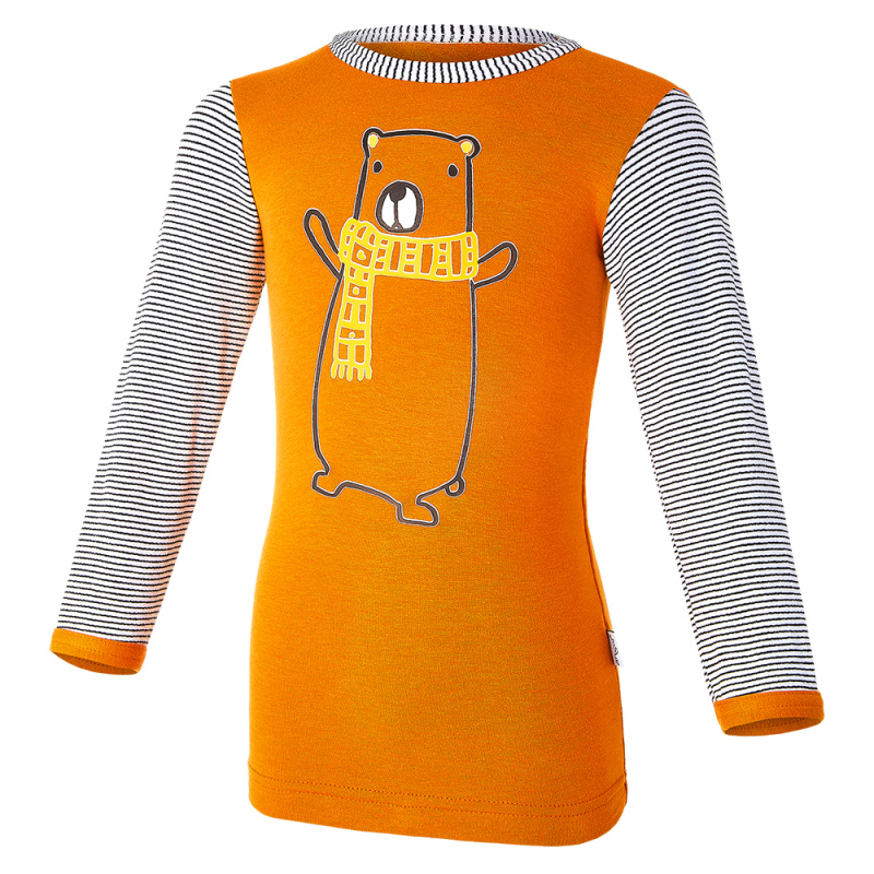 Little Angel Tričko smyk obrázek DR Outlast® - medová-medvěd/pruh Velikost oblečení: 92