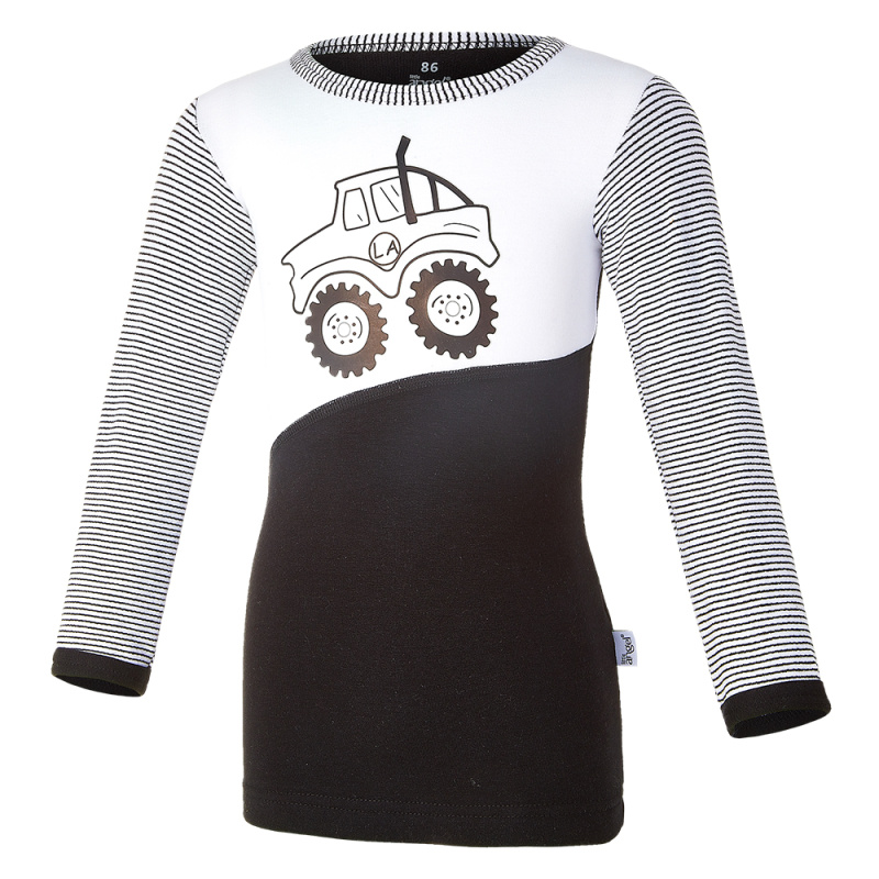 Little Angel Tričko smyk STAVITEL DR Outlast® - černá-auto Velikost oblečení: 92