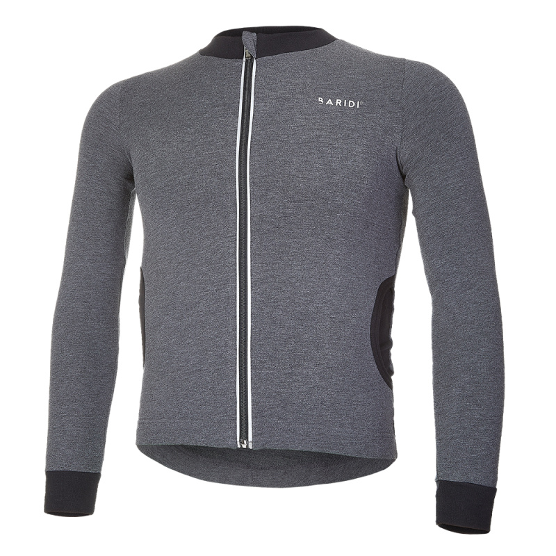 BARIDI wear Mikina REFLEX smyk rozepínací Outlast® - tm.šedý melír Velikost oblečení: 164
