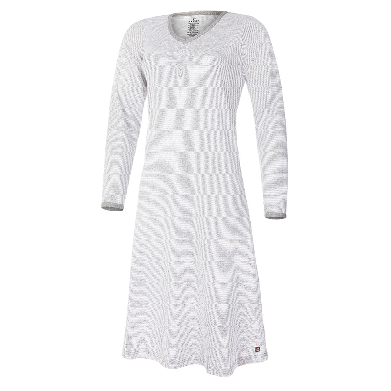 BARIDI wear Noční košile tenká DR Outlast® - pruh bílošedý melír Velikost oblečení: L