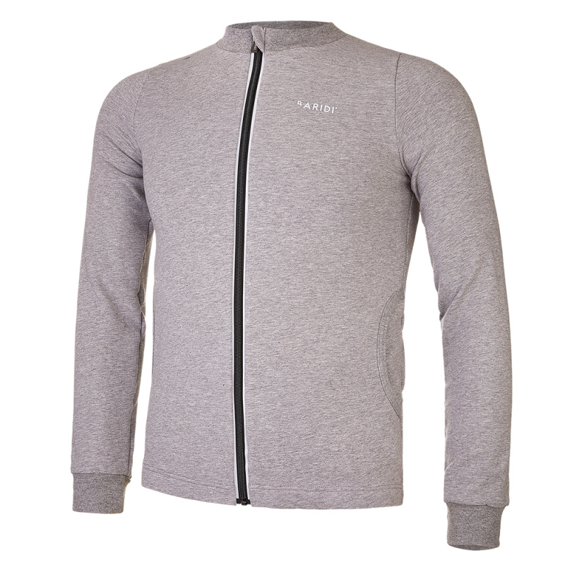 BARIDI wear Mikina REFLEX smyk rozepínací Outlast® - šedý melír Velikost oblečení: 140