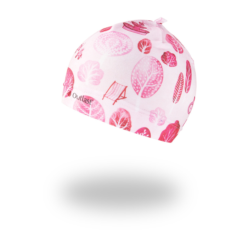 Little Angel Čepice tenká TISK Outlast® - park růžová Velikost čepic: 1 | 36-38 cm