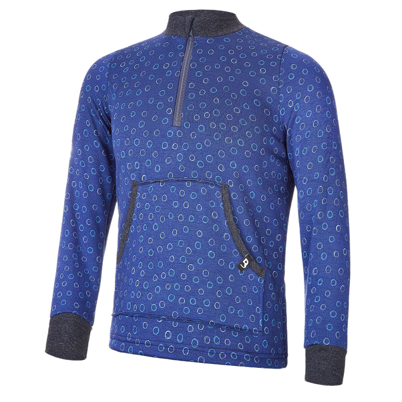 BARIDI wear Mikina hřejivá kapsa - modrá Velikost oblečení: 134