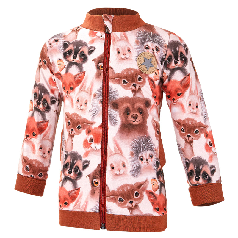 Little Angel Mikina podšitá Outlast® - zvířátka/perlová Velikost oblečení: 86