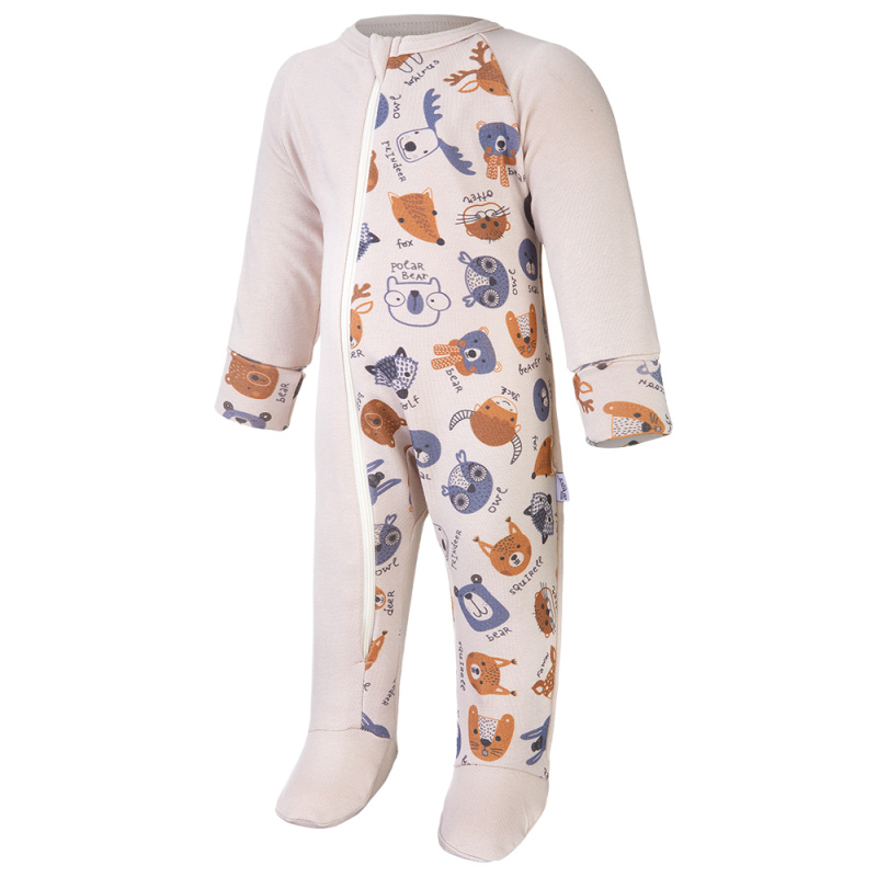 Little Angel Overal smyk DR TISK Outlast® - latte/latte barevná zvířátka Velikost oblečení: 92
