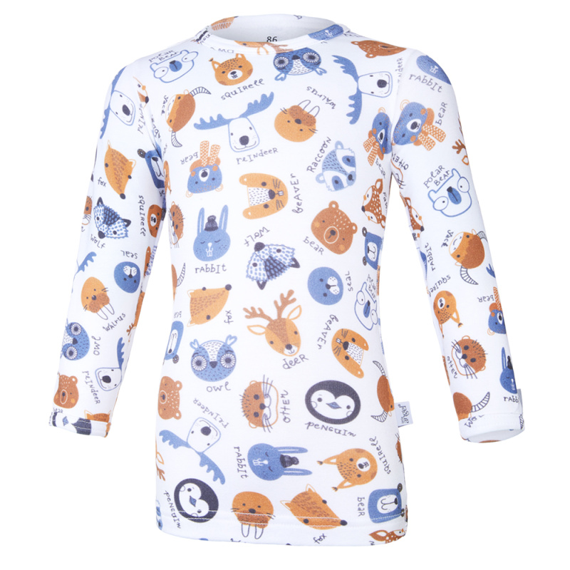 Little Angel Tričko smyk DR TISK Outlast® - bílá barevná zvířátka Velikost oblečení: 116