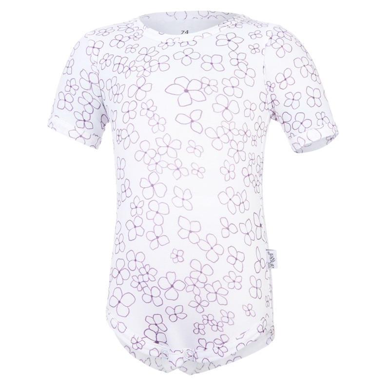 Little Angel Body tenké tričko TISK KR Outlast® - bílá kytičky Velikost oblečení: 62