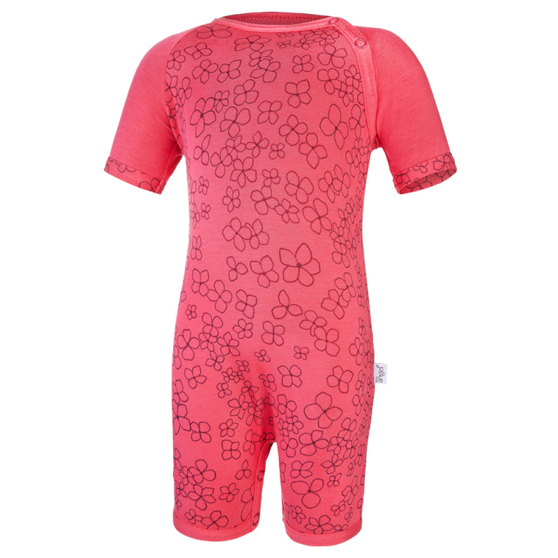 Little Angel Overal tenký krátký TISK Outlast® - jahodová kytičky Velikost oblečení: 86