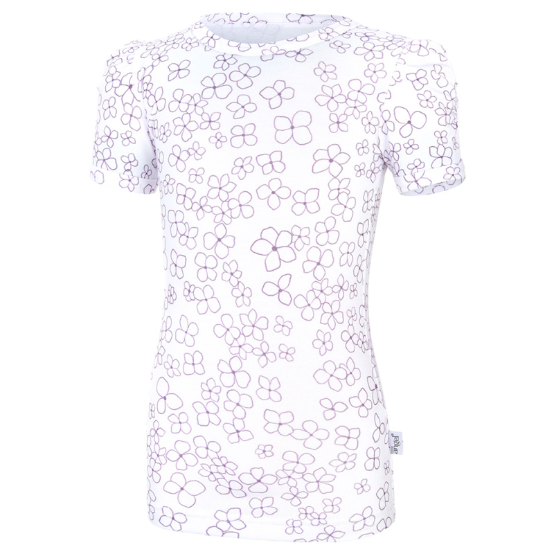 Little Angel Tričko dívčí tenké TISK KR Outlast® - bílá kytičky Velikost oblečení: 98