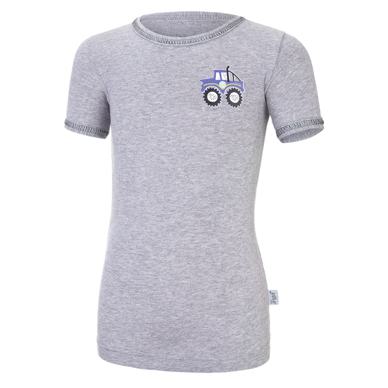 Little Angel Tričko tenké KR obrázek Outlast® - šedý melír Velikost oblečení: 104