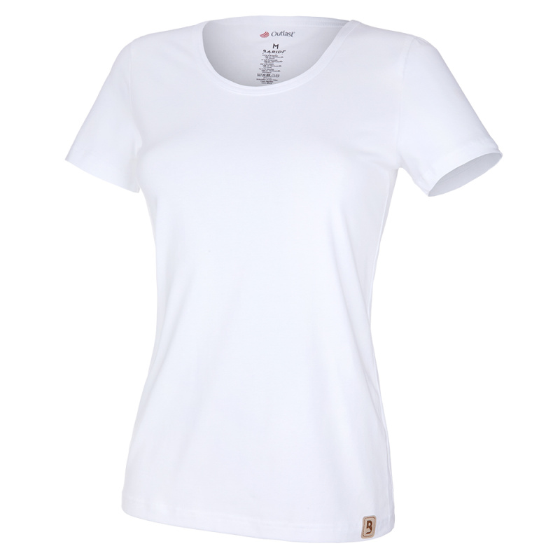BARIDI wear Tričko dámské KR tenké výstřih U Outlast® - bílá Velikost oblečení: M