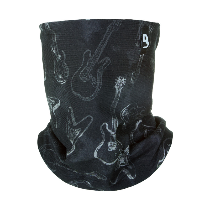 BARIDI wear Nákrčník podšitý Outlast® - černá kytary/černá Velikost ostatní: UNI