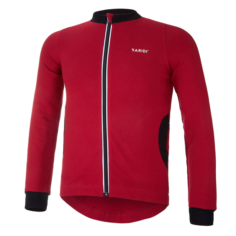 BARIDI wear Mikina REFLEX smyk rozepínací Outlast® - scarlet Velikost oblečení: 134