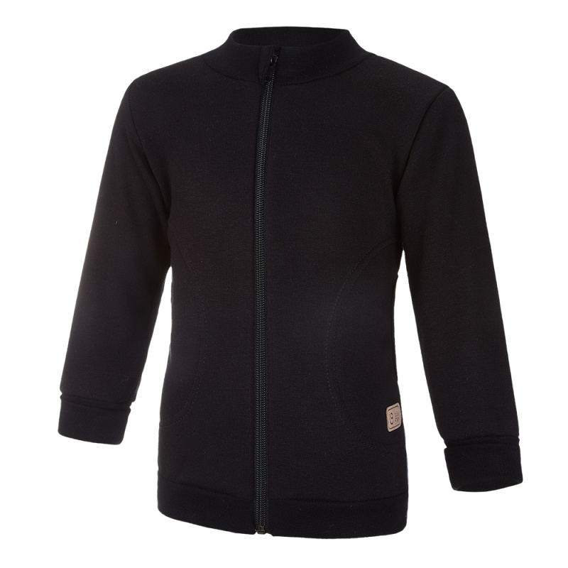 Little Angel Mikina hřejivá rozepínací - černá Velikost oblečení: 98