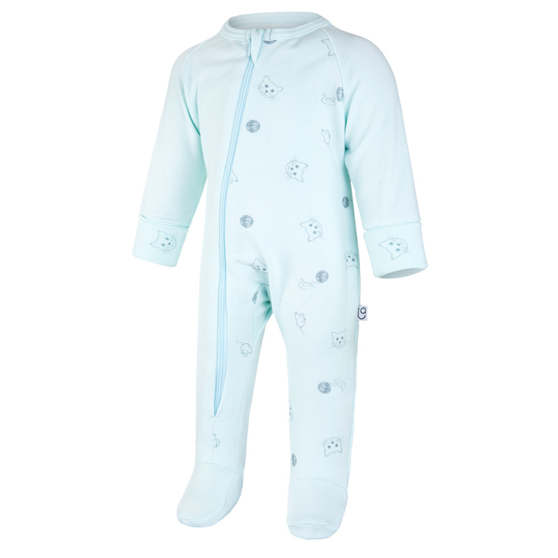 Little Angel Overal smyk DR TISK Outlast® - sv.zelená/sv.zelená koťátka Velikost oblečení: 56