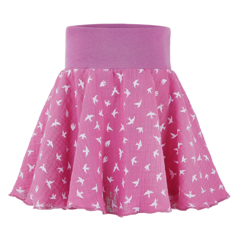 Little Angel Sukně kolová - tm.starorůžová vlaštovky Velikost oblečení: 104