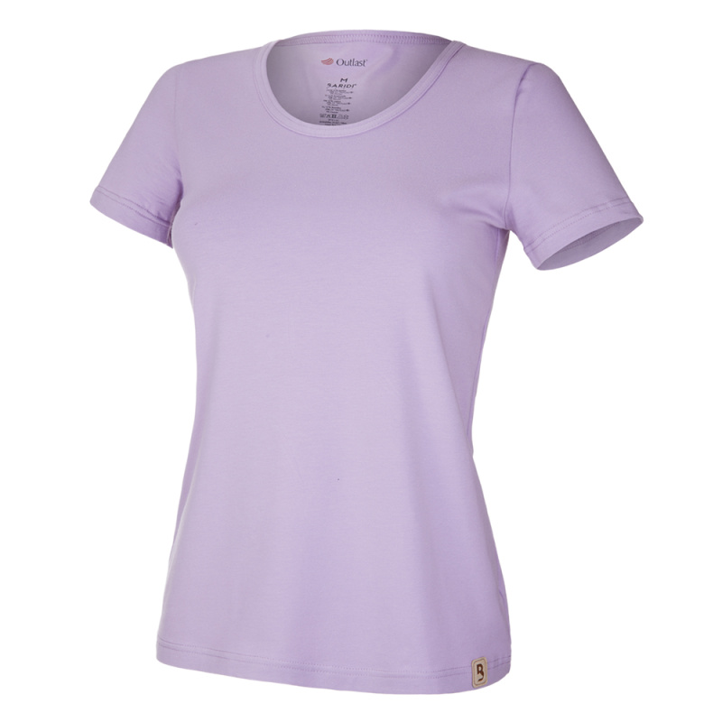 BARIDI wear Tričko dámské KR tenké výstřih U Outlast® - sv.fialová Velikost oblečení: XL
