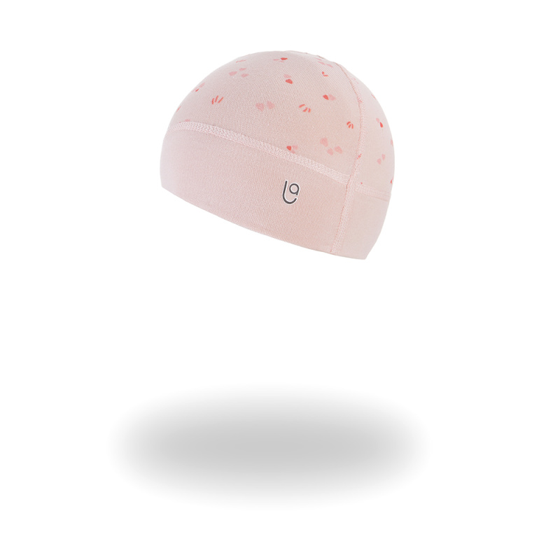 Little Angel Čepice smyk kojenecká TISK Outlast® - růženín srdíčka Velikost čepic: 1 | 36-38 cm
