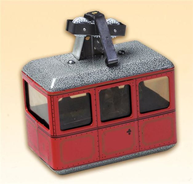 Kovový model Kovap Lanovka červená na klíček