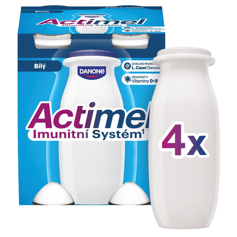 Actimel Probiotický nápoj bílý 4×100 g
