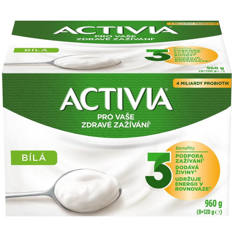 Activia Probiotický jogurt bílý 8×120g