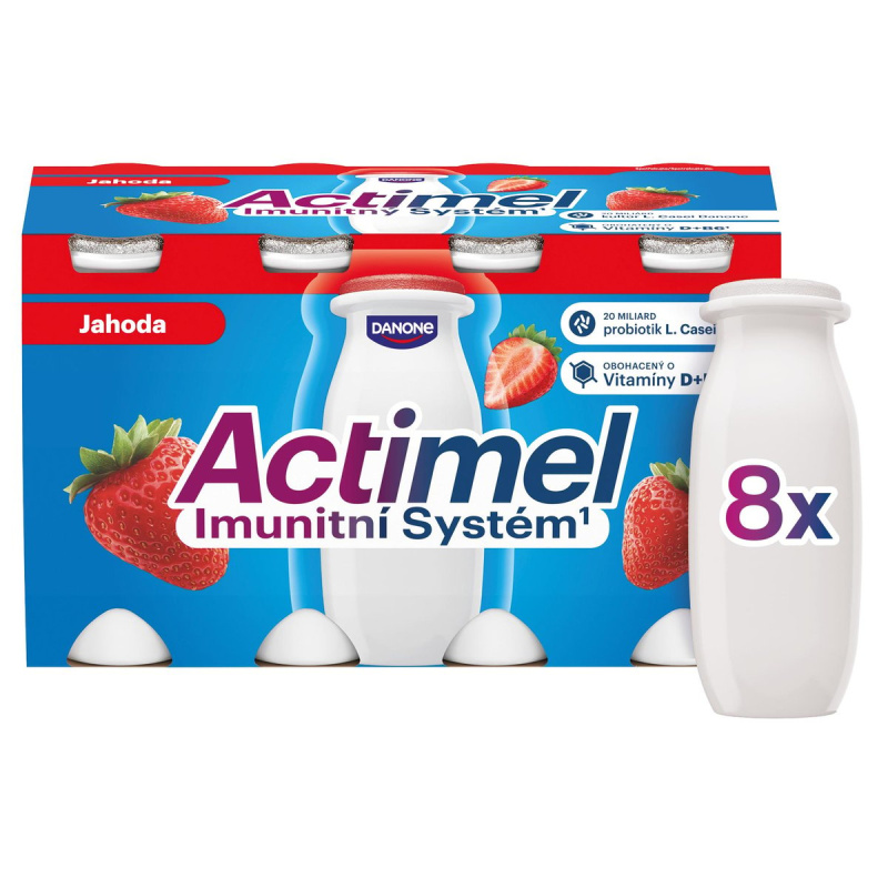 Actimel Probiotický nápoj jahoda 8×100 g