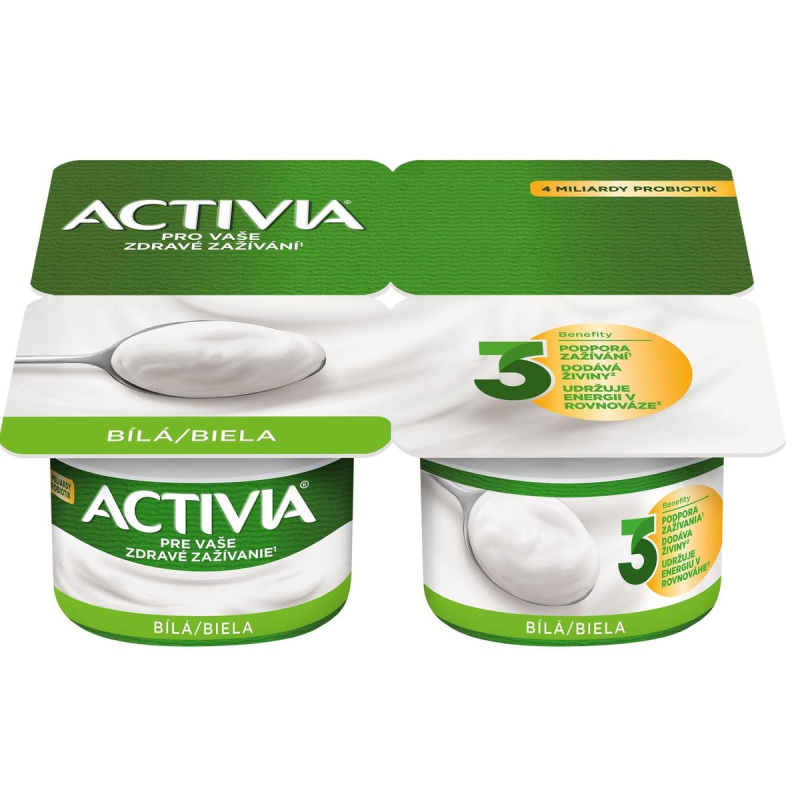 Activia Probiotický jogurt bílý 4×120 g