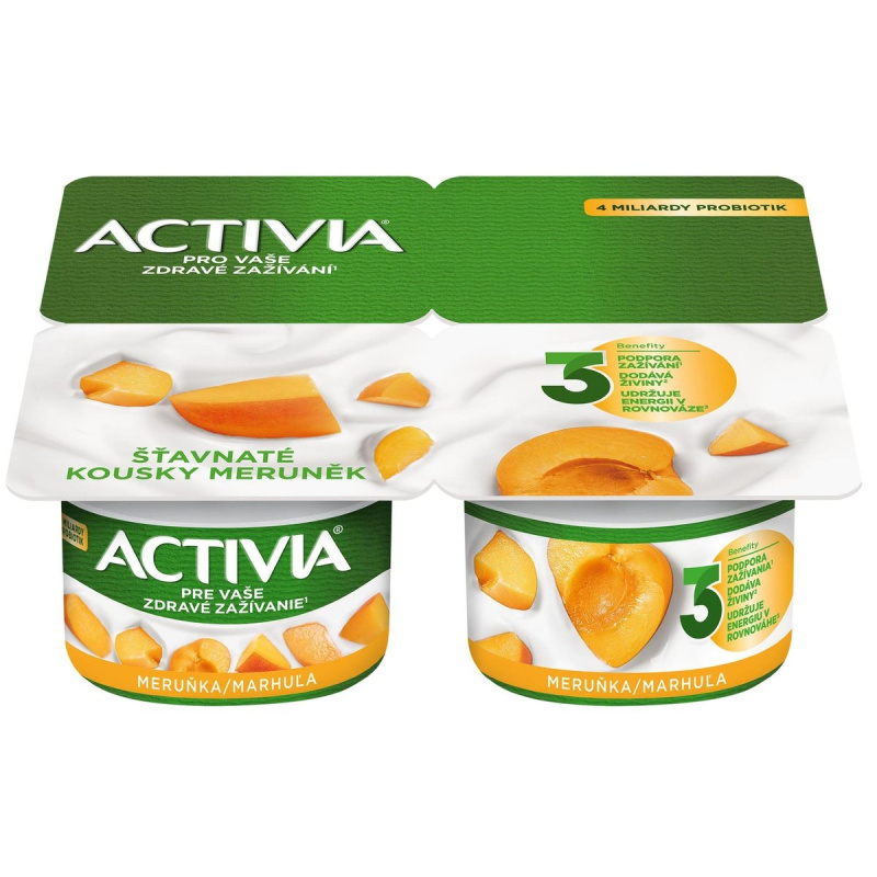 Activia Probiotický jogurt meruňka 4×120 g