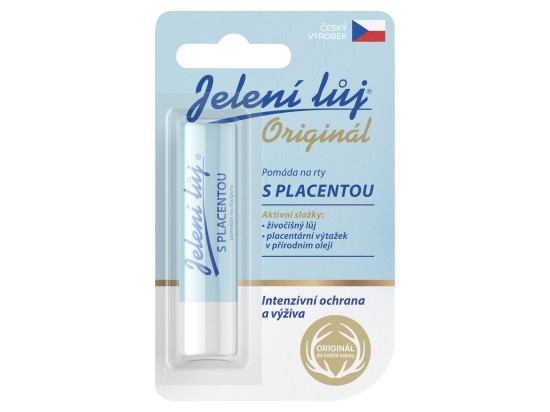 Jelení Lůj Originál Pomáda na rty s placentou 4,5 g