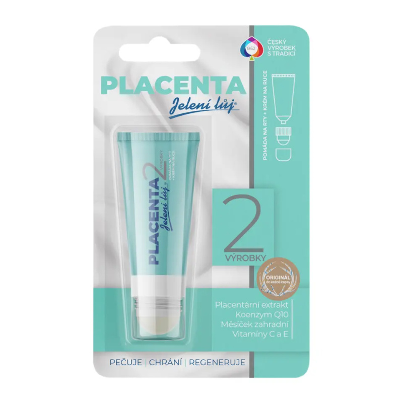 Jelení lůj rty a ruce Placenta 2v1