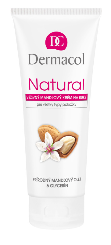 Krém na ruce Dermacol - Natural, vyživující, mandlový, 100 ml